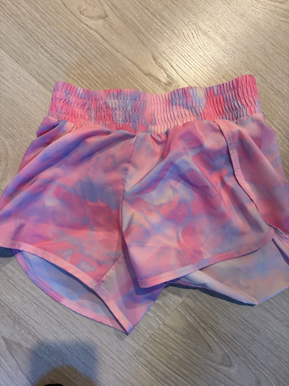 all in motion Pink and Purple Tie-Dye Athletic Shorts